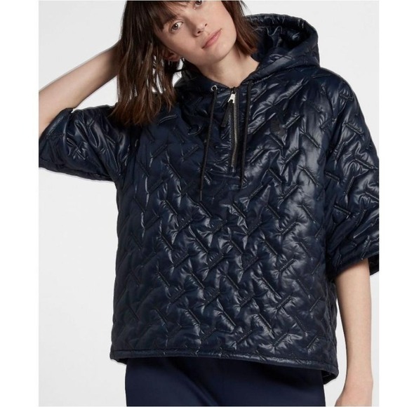 Nike Lab Essentials Insulated Short‎ Sleeve Hoodie Puffer Pullover Blue 916368 S - Picture 13 of 16